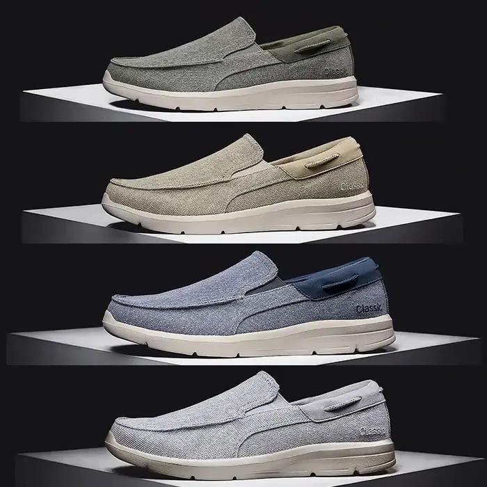 Chaussures en toile FYZS bout rond anti-sueur pour hommes décontractées été plage activités户外活动防水透气男式帆布鞋弗兹斯圆头防汗夏季沙滩活动鞋