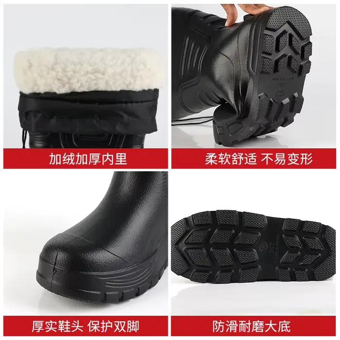 Chaussures de mode imperméables pour hommes bottes hautes bottes en caoutchouc chaussures de pluie pour adultes mâle mi travail sécurité chaussure en Pvc pour homme botas para hombre