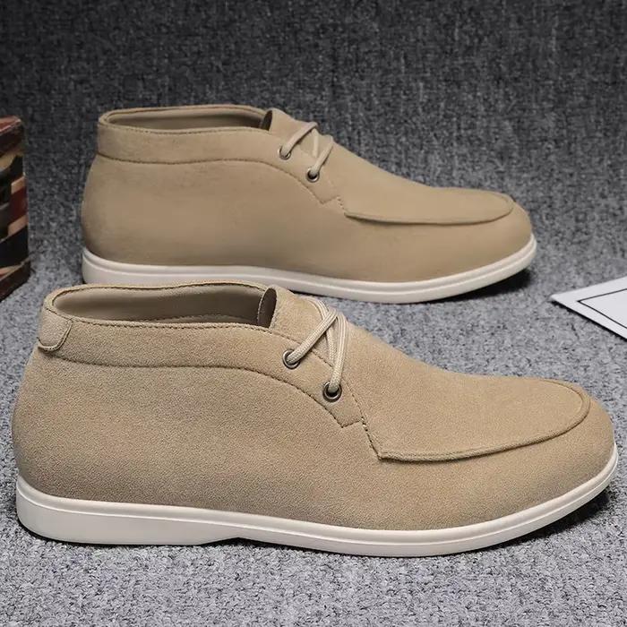 Bottines Chukka classiques en cuir suédé de style britannique pour hommes