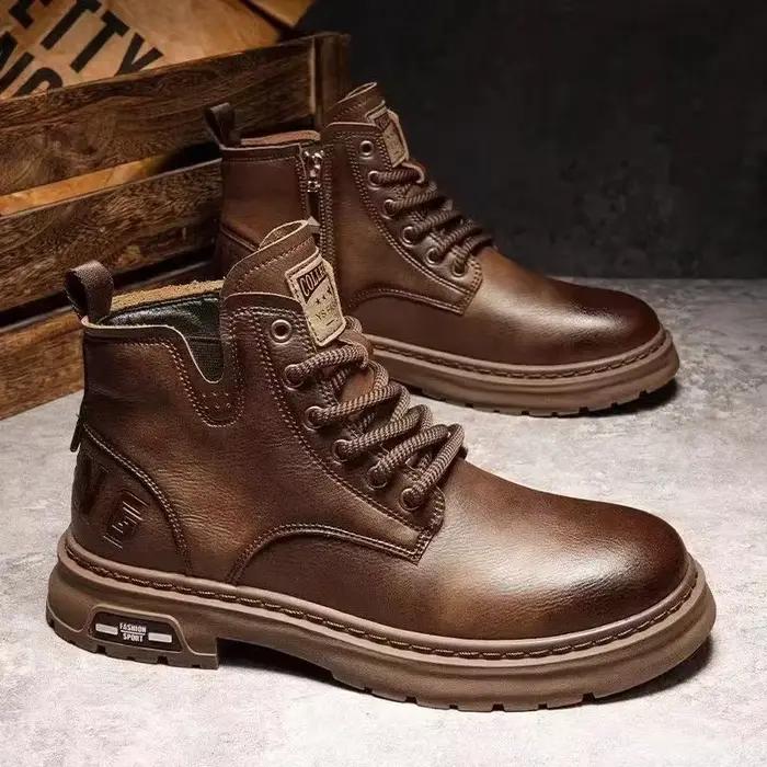 Nouvelles bottes courtes rétro confortables et élégantes pour homme – Chaussures montantes décontractées et polyvalentes pour l'automne