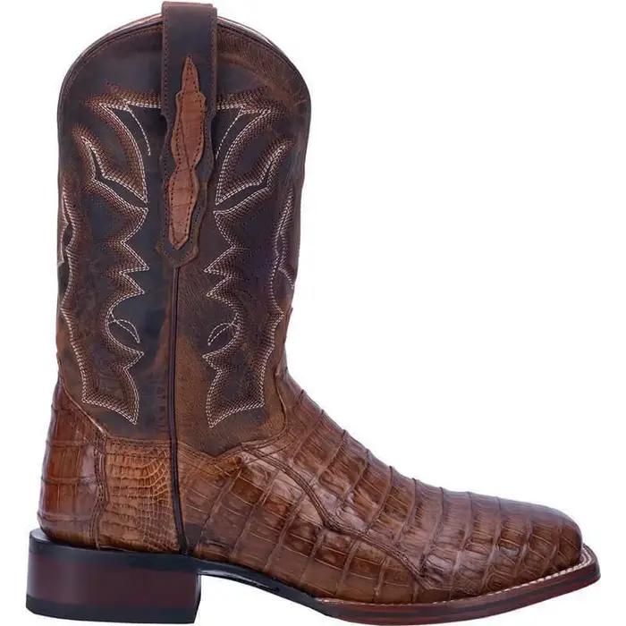 Bottes occidentales texturées crocodile pour hommes