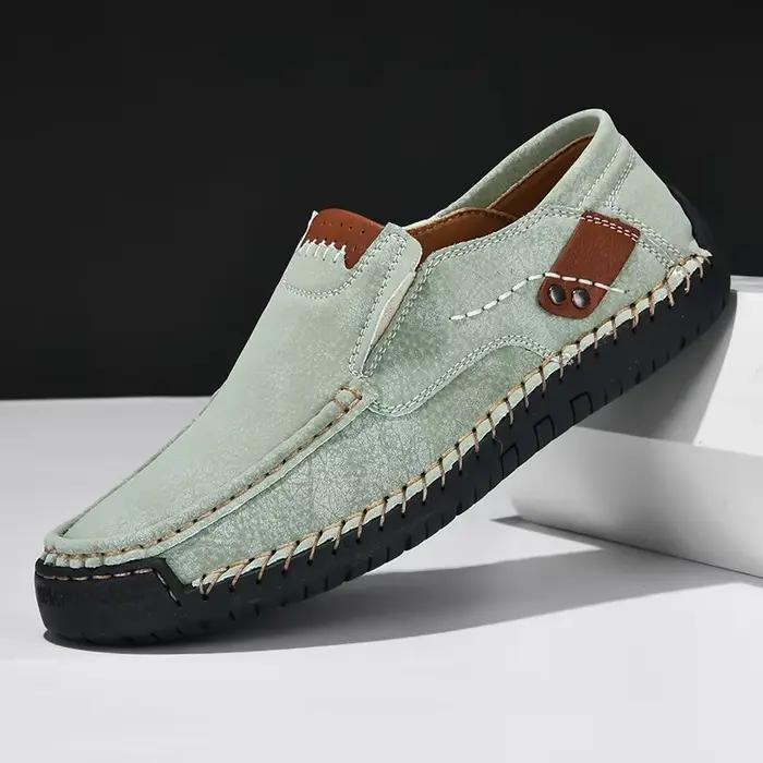 Mocassins Confortables à Enfiler pour Homme, Chaussures de Marche, Décontractées, Faites à la Main, Offre Spéciale