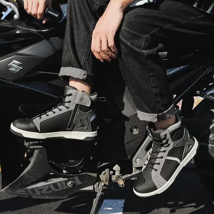 Motos Riders bottes de protection bottes de moto imperméables chaussures de course de montagne de Motocross antidérapantes chaussures décontractées