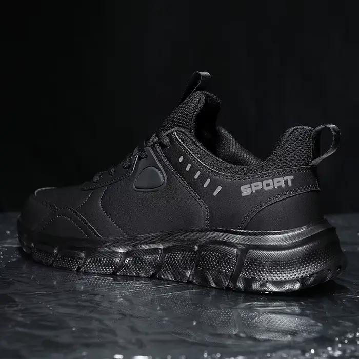 Hommes chaussures de randonnée nouveau cuir coupe-vent léger Simple polyvalent Jogging hommes baskets en plein air antidérapant résistant à l'usure chaussures