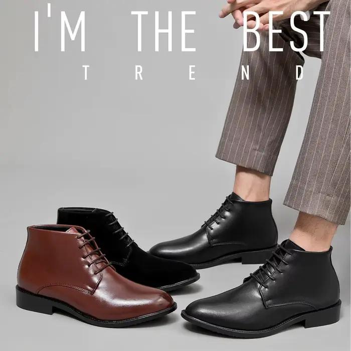 Bottes en cuir décontractées et tendance pour homme