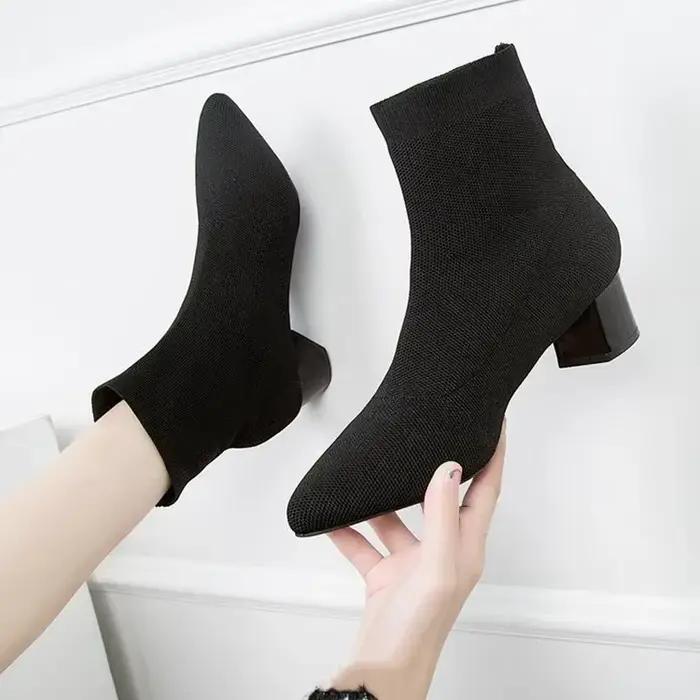 Bottes décontractées à talons bas pour femmes