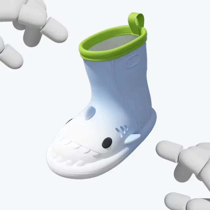 Bottes de Pluie en Forme de Requin pour Femme, Imperméables, Caoutchouc Épais, Dessin Animé Mignon, Chaussures d'Eau, Kawai, Amusantes, Extérieur, Antidérapantes Occasions Spéciales