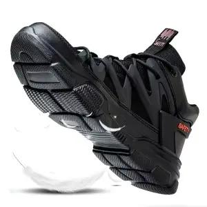 Chaussures de sécurité de travail bottes de sécurité pour hommes chaussures de travail Anti-écrasement avec chaussures à tête en acier en plastique bottes de travail pour hommes chaussures de sécurité