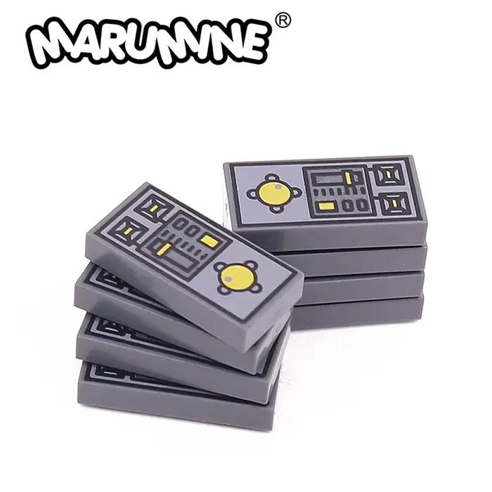 Marumine – blocs de construction MOC briques, carreaux 3069bpc1 1 1x2, avec panneau de commande de véhicule, motif amis de la ville, accessoires, jouets pour enfants, 50 pièces