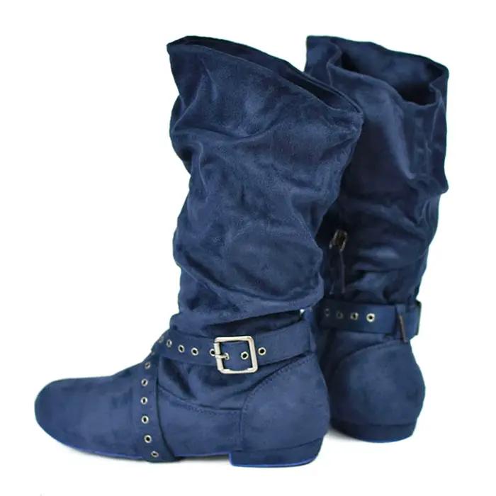 Bottes de brevLatine à Semelle en Daim pour Femme