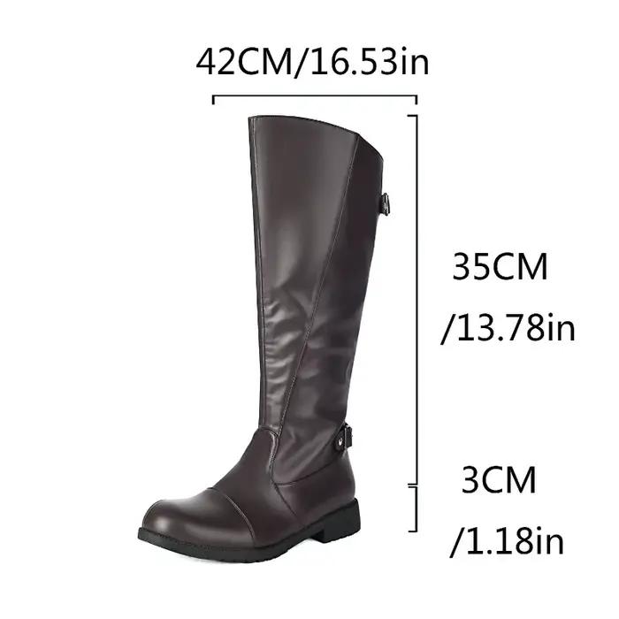 Bottes hautes pour hommes avec boucle de ceinture