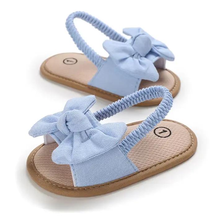 Sandales d'été pour bébés filles, nœud 3D, semelle souple, Parker ouvert, chaussures de marche pour 03/Beach Party