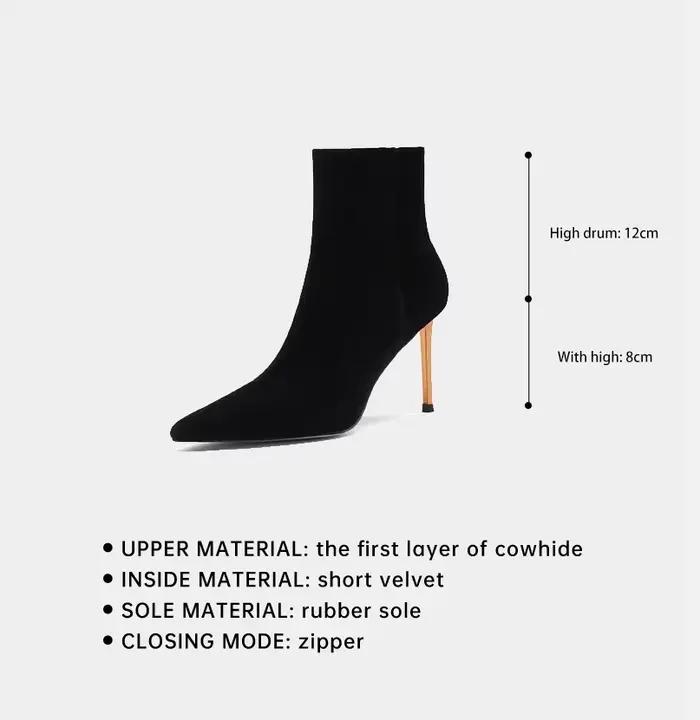 Ods-Bottes courtes à talons hauts pour femme