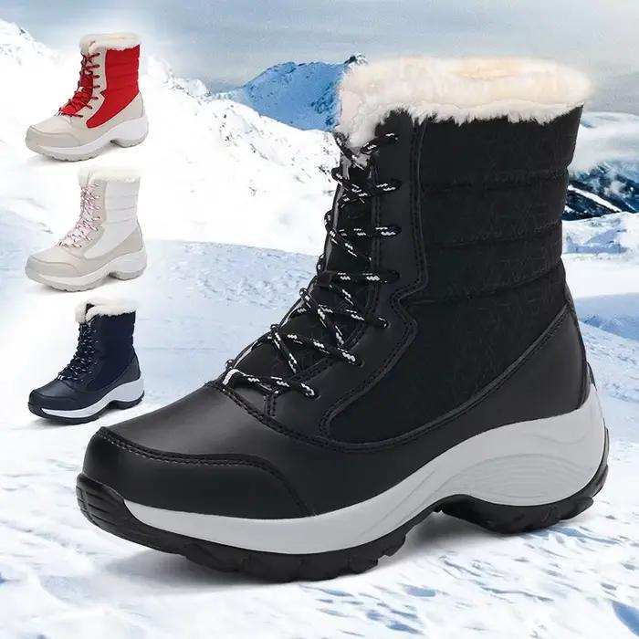 Ankel bottes pour femmes hiver extérieur chaud