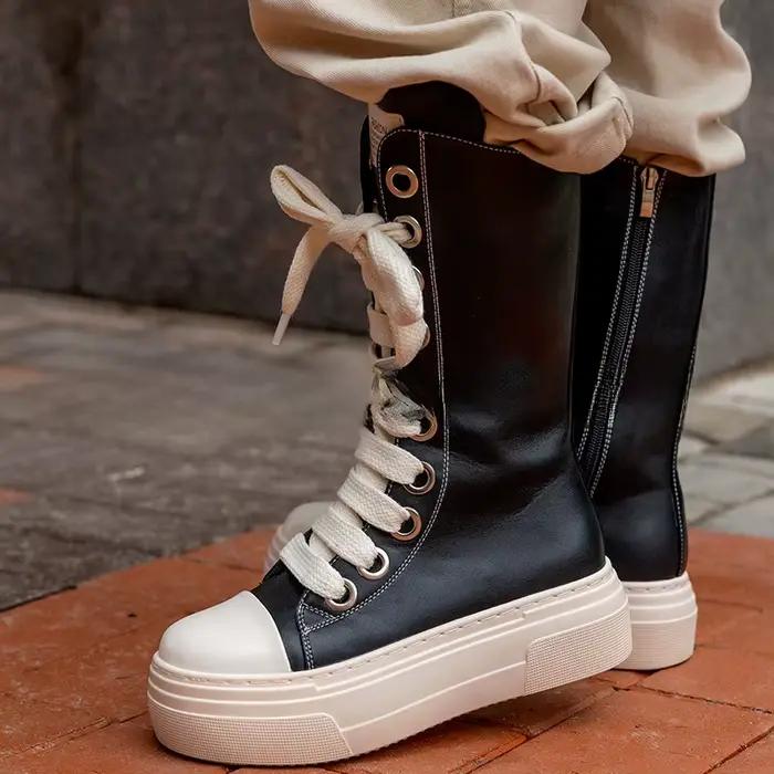 Soldes Exceptionnelles de la Saison : Nouvelles Bottes Montantes à Motif Flamme