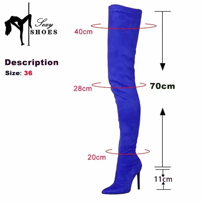 Bottes extensibles et fines au dessus du genou pour femme
