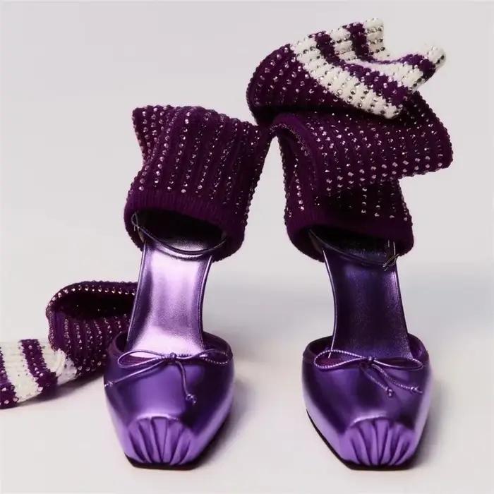 Nouvelle Collection 2026 – Bottes Mi-Mollet Multicolores Scintillantes pour Femme