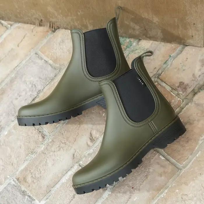 Bottes de pluie courtes antidérapantes pour femmes