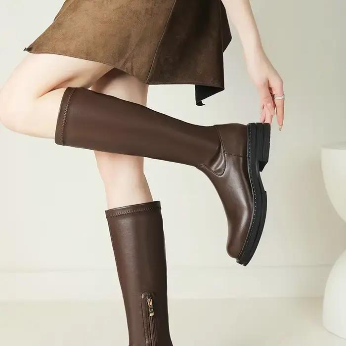 Bottines extensibles en PU souple