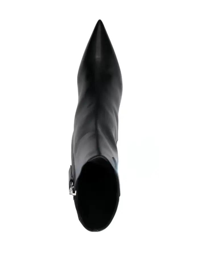 Nouvelles Bottines à Talon Compensé pour Femme 2026 – Mode, Bout Pointu, Fermeture Éclair Latérale, Talon Triangulaire Sexy, en Cuir Souple Extensible