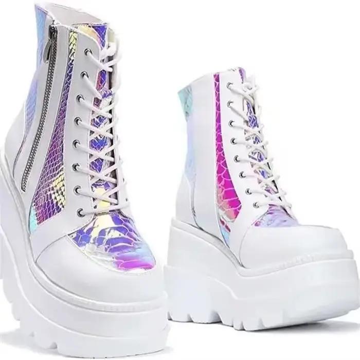 Nouvelles bottes mi-mollet en caoutchouc pour femmes, design européen et américain, grande taille, confort et élégance pour les saisons froides