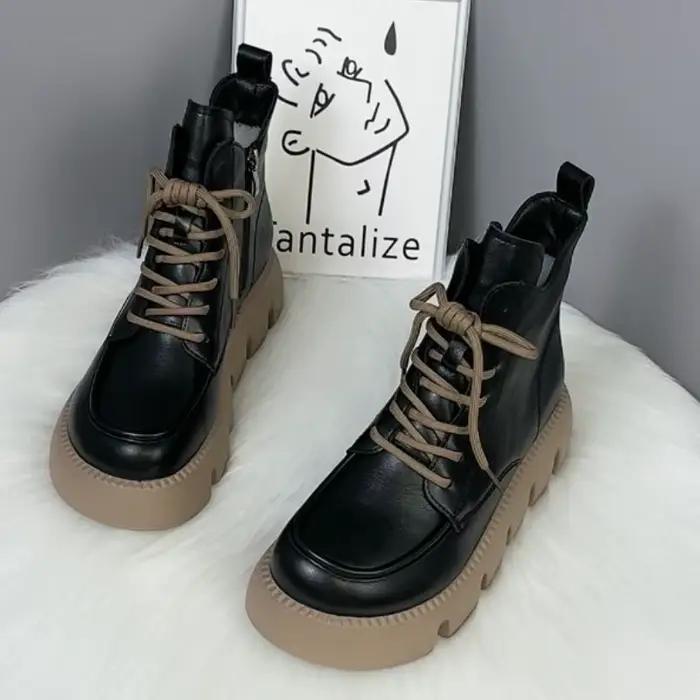 Bottes courtes polyvalentes rétro pour femmes