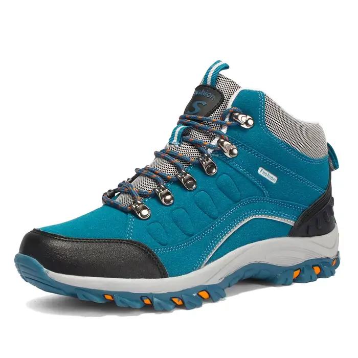 Chaussures HIKEUP montantes en cuir suédé pour randonnée et promenade confortables et respirantes pour homme et femme occasions spéciales