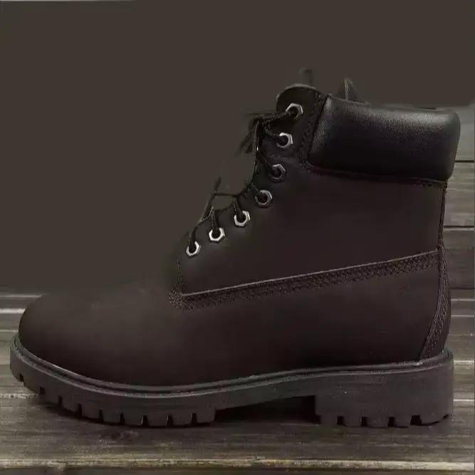 Chaussures d'extérieur montantes classiques pour hommes, bottes en cuir élégantes et durables, nouvelle collection automne/hiver