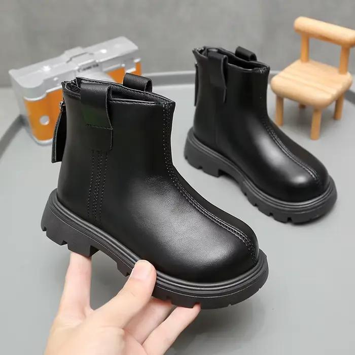 Filles bottines 2025 nouveau hiver enfants bottes polaires semelle souple doublure respirante Style coréen chaussures d'école pour filles bottes Age5-8