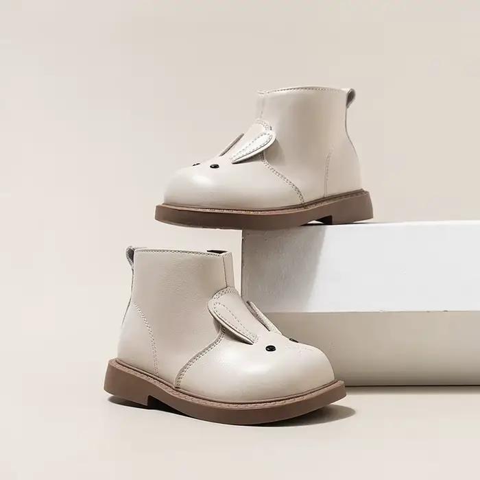 Bottes lapin mignonnes pour filles, chaussures de rinçage pour enfants, chaussures pour garçons, tout match, nouvelle mode, marque, 2024