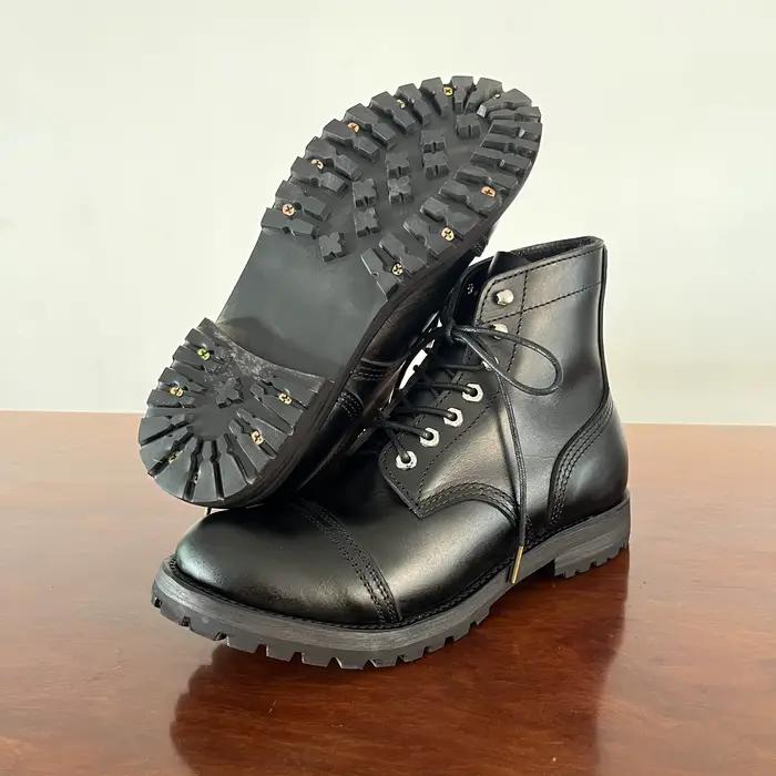 Bottes AL812 RockCanRoll en cuir de vache italien véritable de qualité supérieure, fabriquées à la main, durables, cousues Goodyear.