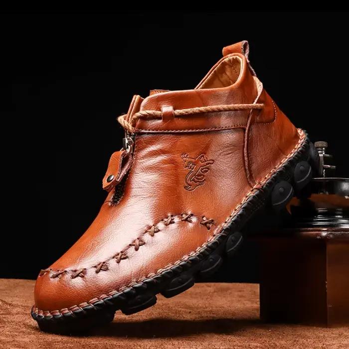 Bottes de rinçage en cuir véritable pour hommes