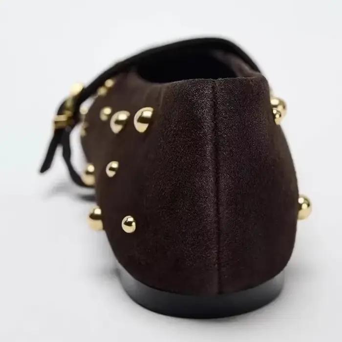 Mary-Chaussures à essence en daim pour femmes, Rivet classique, Rétro, Marron, Décontracté, Doux, Astronomique, Confortable, Dames, Automne, Marque, Mode, 2024