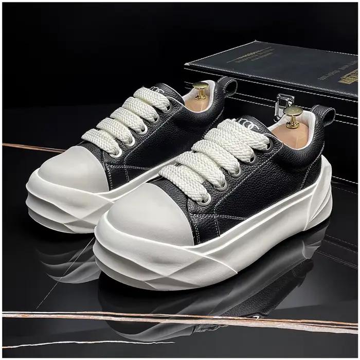 Chaussures décontractées en cuir pour hommes de marque italienne pour les déplacements en plein air chaussures Oxford pour hommes de haute qualité nouvelles chaussures blanches d'hiver polyvalentes