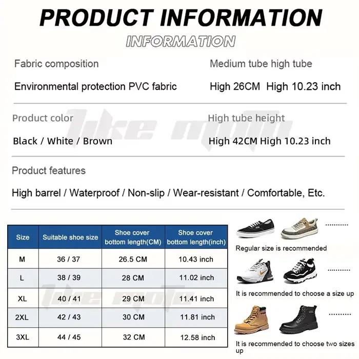 Bottes de pluie hautes pour moto
