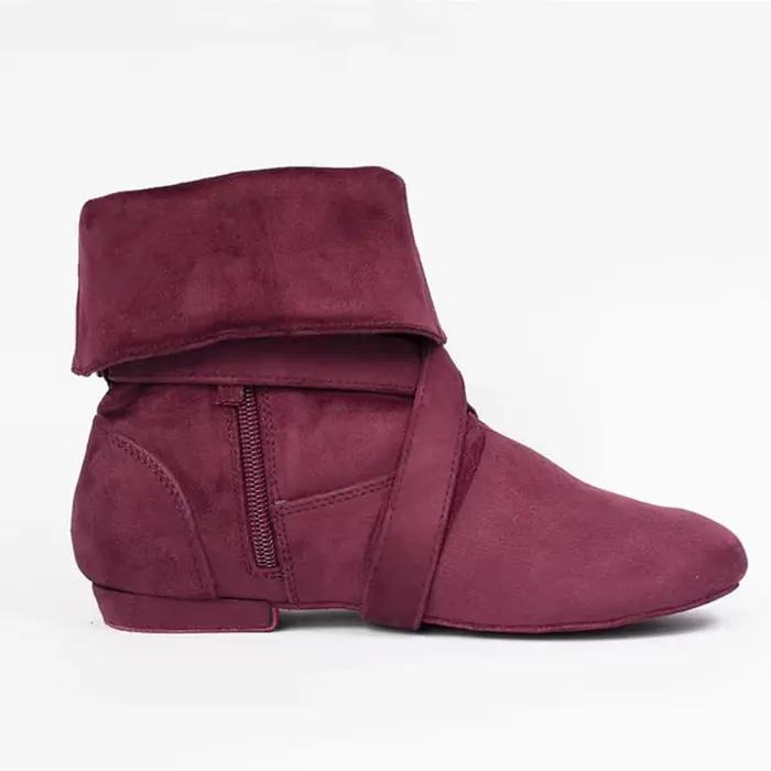 Bottes de brevLatine à Talons Plats pour Femme