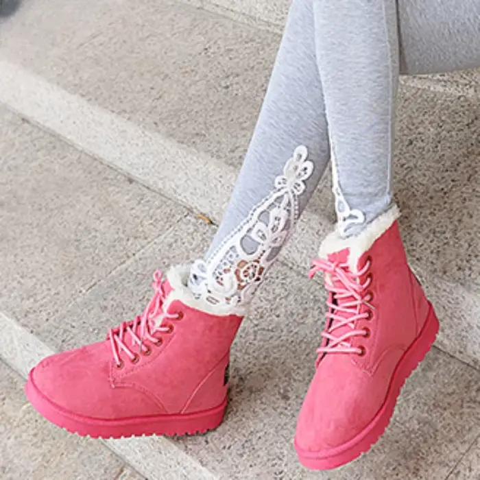 Bottes Courtes en Velours pour Femme