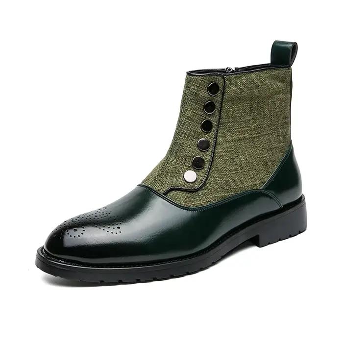Panneau en tissu vert tendance Bottes Chelsea