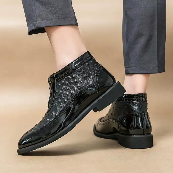 Bottes en cuir de luxe pour hommes