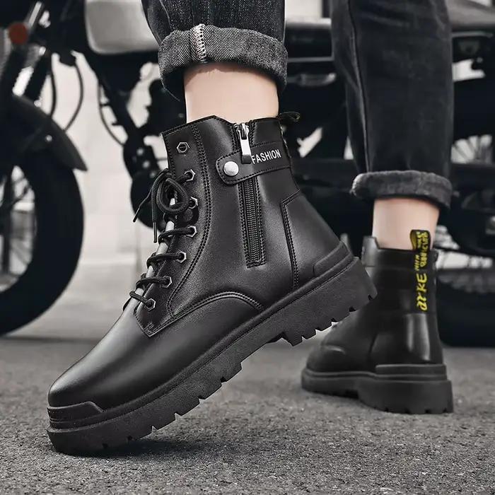 Bottes décontractées à tige haute pour hommes