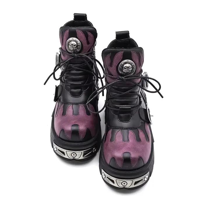 Bottines Punk à plateforme pour femmes