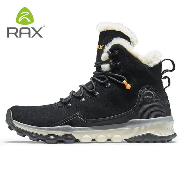RAX chaussures de randonnée imperméables hommes hiver baskets d'extérieur pour hommes bottes de neige en peluche bottes de neige de montagne tourisme en plein air chaussure de Jogging