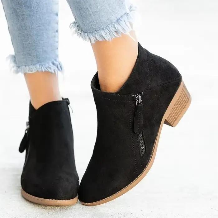 Femmes chaussons 2025 automne daim chelsea bottes