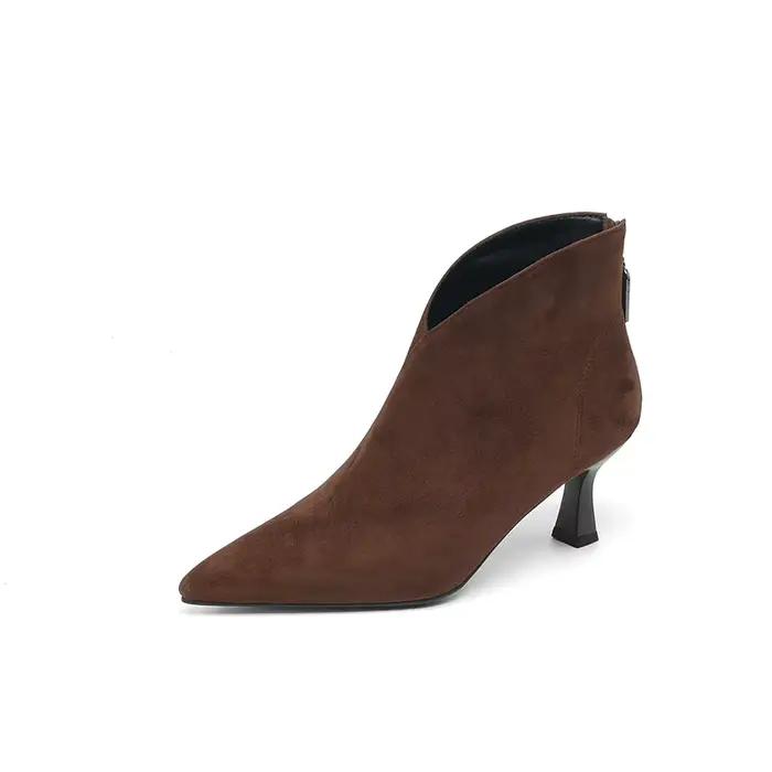 Bottines Vintage à bout pointu pour femmes