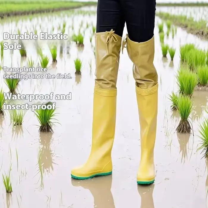 Bottes robustes et imperméables ORA-SOURCE pour jeunes agriculteurs et amateurs de jardinage toutes saisons bottes de plantation de riz antidérapantes et résistantes à l'usure