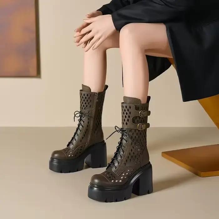 Bottines à plateforme respirantes tendance