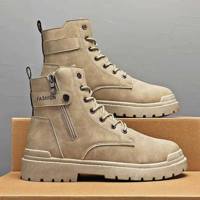 Bottes décontractées à tige haute pour hommes
