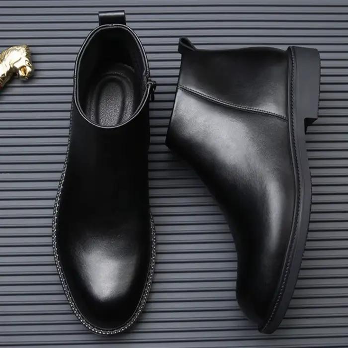 Bottes Chelsea pour homme en cuir fendu polyvalentes et confortables pour l'automne et l'hiver styles modernes et élégants à offrir occassions spéciales
