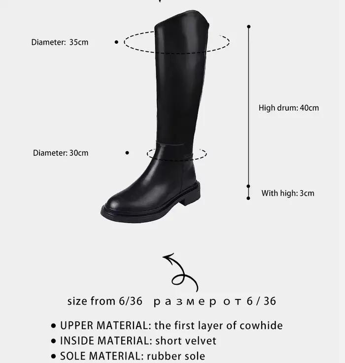 Ods Designer rétro INS bottes en cuir véritable femmes marque de mode