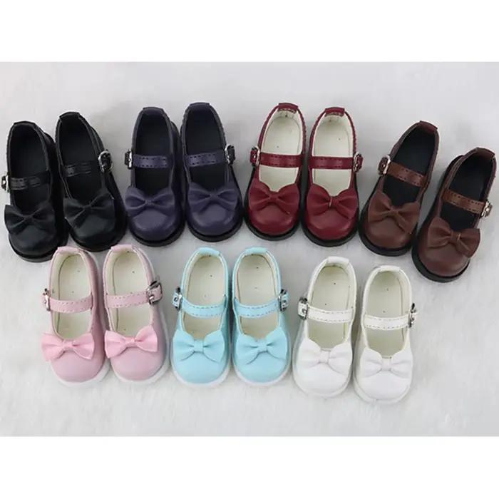 Chaussures de poupée BJD avec nœud papillon pour 1/6 1/4 1/3 BJD SD YOSD DD DZ, 7 couleurs, accessoires de poupée